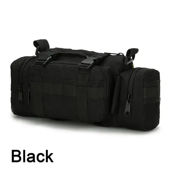 Hunting Waist Pack Camping Hiking Pouch Chest Bag Nylon Versatile Use - black