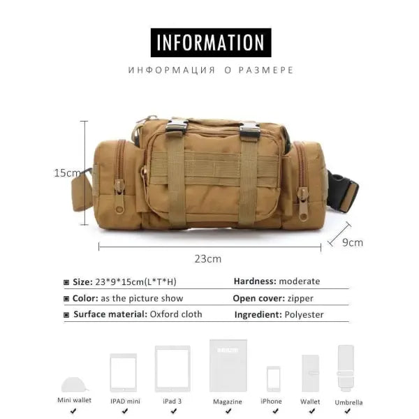 Hunting Waist Pack Camping Hiking Pouch Chest Bag Nylon Versatile