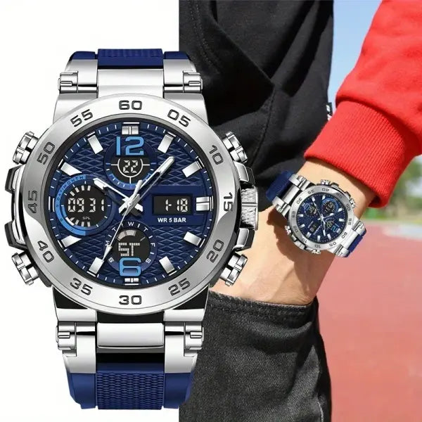Sports Electronic Men Watch PU Band Battery Included