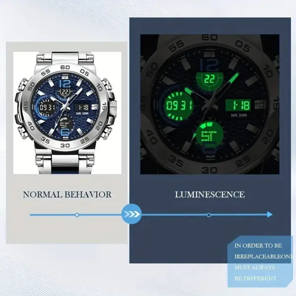 Sports Electronic Men Watch PU Band Battery Included