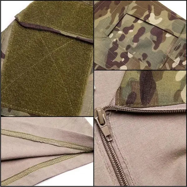 Outdoor Tactical Hiking T-Shirts Men Combat Military Army CP Camouflage Long Sleeve Hunting Climbing Shirt Cotton Sport
