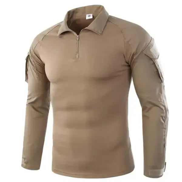 Outdoor Tactical Hiking T-Shirts Men Combat Military Army CP Camouflage Long Sleeve Hunting Climbing Shirt Cotton Sport