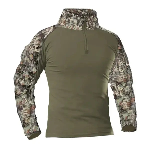 Outdoor Tactical Hiking T-Shirts Men Combat Military Army CP Camouflage Long Sleeve Hunting Climbing Shirt Cotton Sport