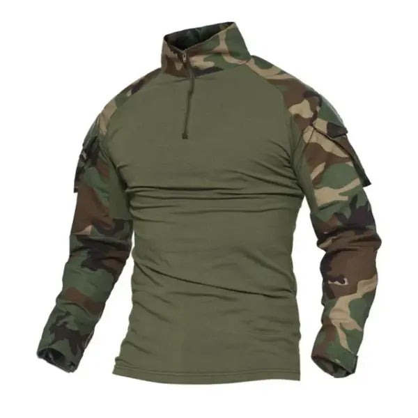 Outdoor Tactical Hiking T-Shirts Men Combat Military Army CP Camouflage Long Sleeve Hunting Climbing Shirt Cotton Sport