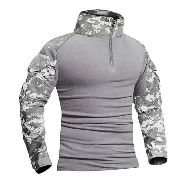 Outdoor Tactical Hiking T-Shirts Men Combat Military Army CP Camouflage Long Sleeve Hunting Climbing Shirt Cotton Sport
