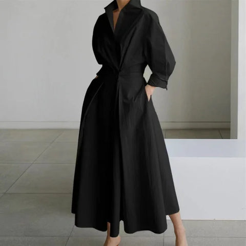 Oversized Swing Skirt in Various Colors and White Pattern Options - Himpall