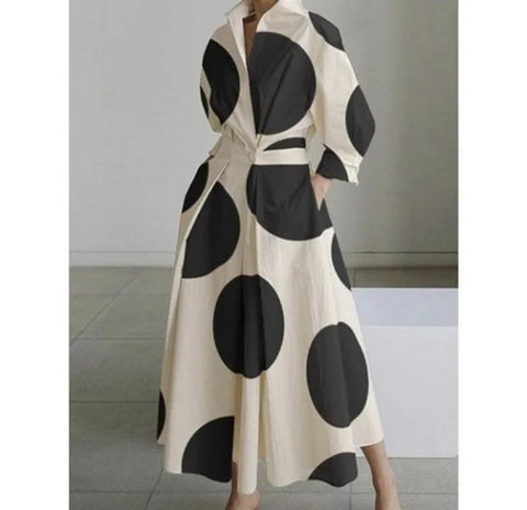Oversized Swing Skirt in Various Colors and White Pattern Options - Himpall