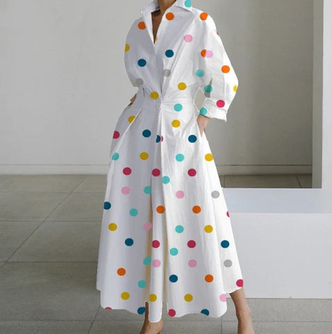 Oversized Swing Skirt in Various Colors and White Pattern Options - Himpall