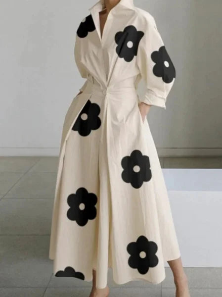 Oversized Swing Skirt in Various Colors and White Pattern Options - Himpall
