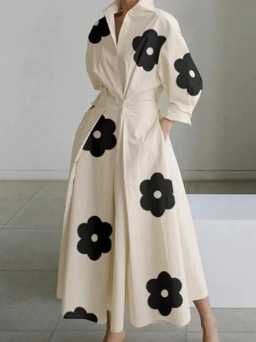 Oversized Swing Skirt in Various Colors and White Pattern Options - Himpall