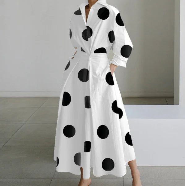 Oversized Swing Skirt in Various Colors and White Pattern Options - Himpall