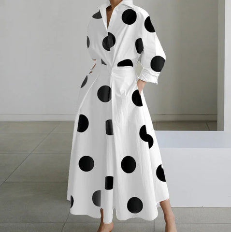 Oversized Swing Skirt in Various Colors and White Pattern Options - Himpall