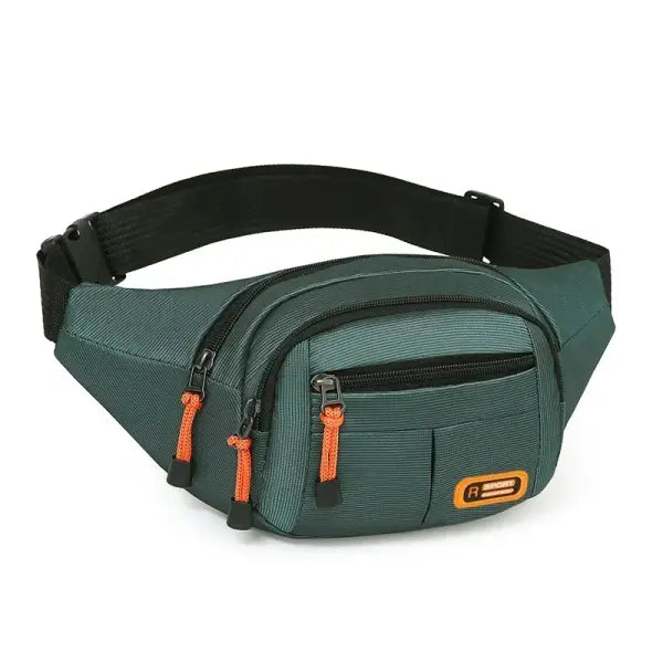Oxford Waterproof Mobile Waist Bag Women Multifunctional Large - Green