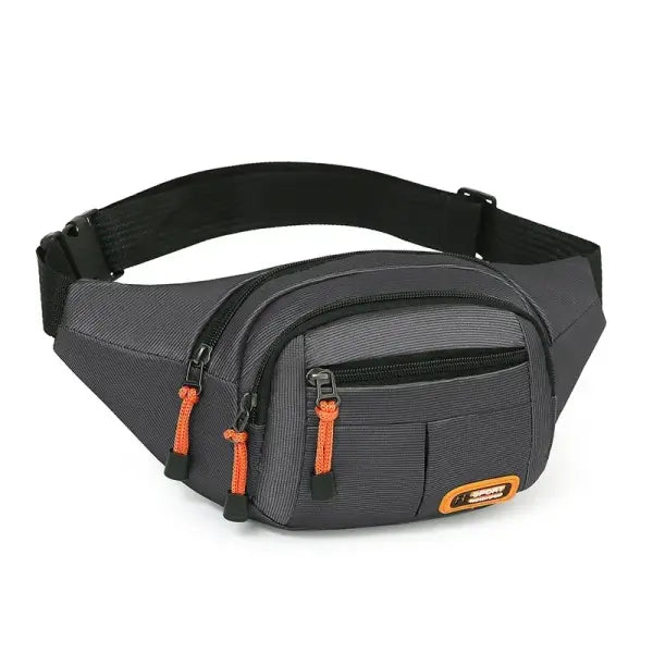 Oxford Waterproof Mobile Waist Bag Women Multifunctional Large - GRAY