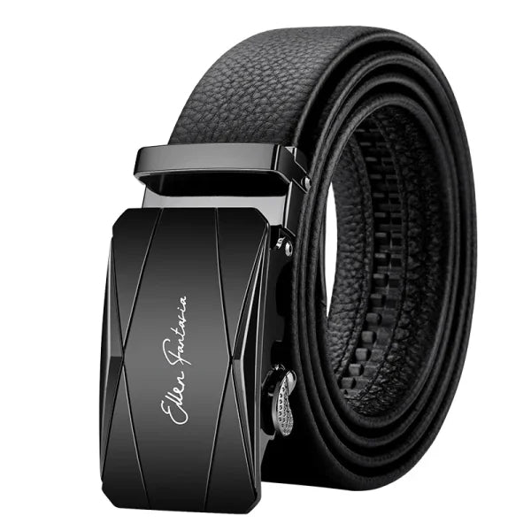 OYIFAN Men’s Genuine Leather Belt – Alloy Buckle Automatic Ratchet Belt - Himpall