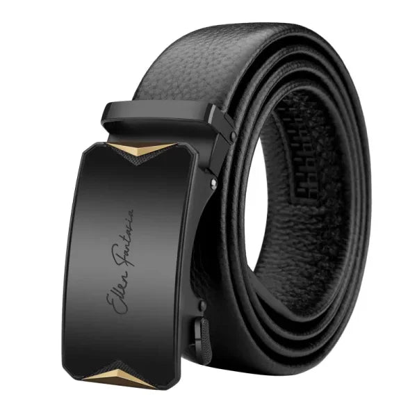 OYIFAN Men’s Genuine Leather Belt – Alloy Buckle Automatic Ratchet Belt - Himpall
