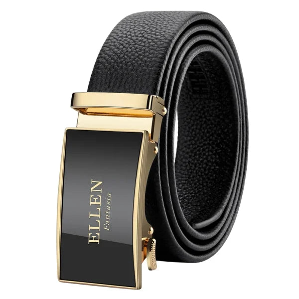 OYIFAN Men’s Genuine Leather Belt – Alloy Buckle Automatic Ratchet Belt - Himpall
