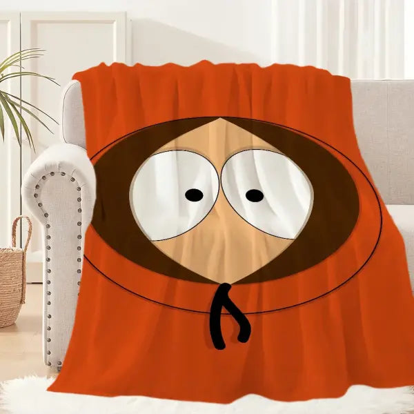 P-park Warm Soft Plush Nap Cartoon Blankets Sofa for Living Room Office Bedroom Home Travel Kid Birthday S-south Gifts