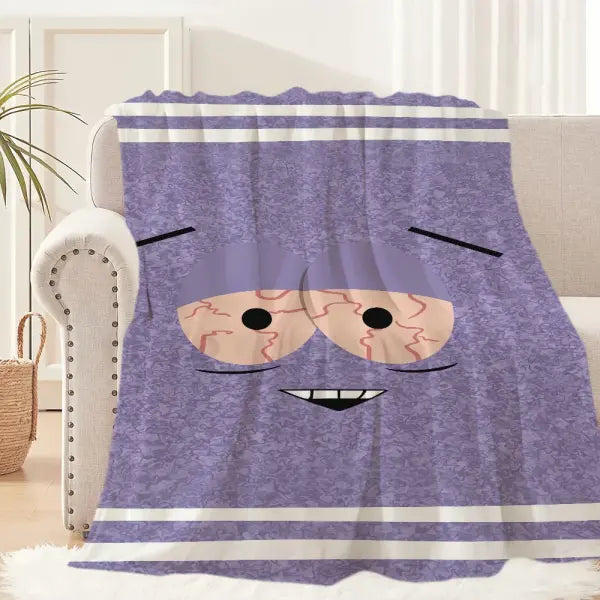 P-park Warm Soft Plush Nap Cartoon Blankets Sofa for Living Room Office Bedroom Home Travel Kid Birthday S-south Gifts