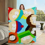 P-park Warm Soft Plush Nap Cartoon Blankets Sofa for Living Room Office Bedroom Home Travel Kid Birthday S-south Gifts