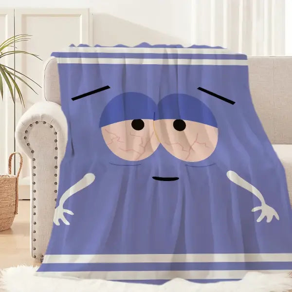 P-park Warm Soft Plush Nap Cartoon Blankets Sofa for Living Room Office Bedroom Home Travel Kid Birthday S-south Gifts