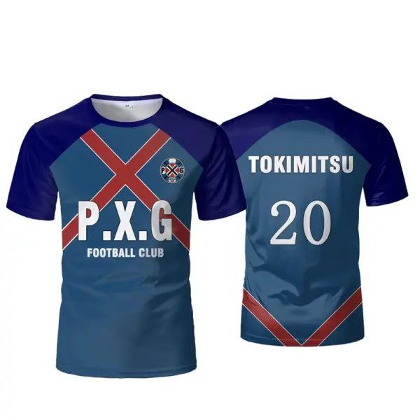 Paris X Gen P.X.G Blue Lock Japanese Anime Jersey Football Uniform No.9 Rin Shidou Cosplay T Shirts Customized Name