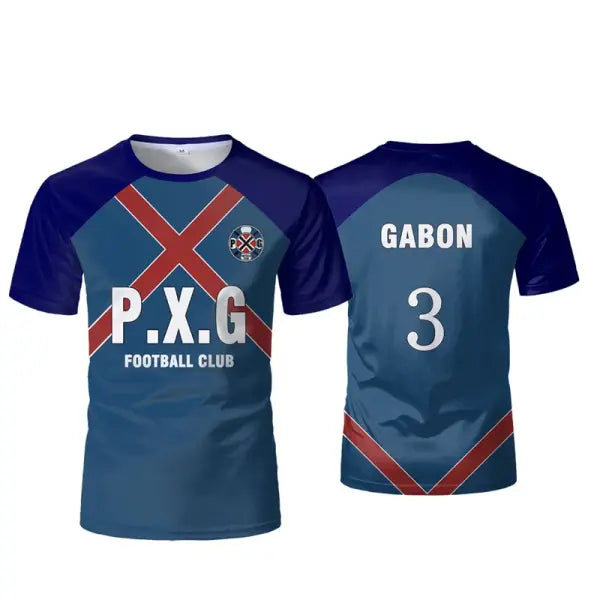 Paris X Gen P.X.G Blue Lock Japanese Anime Jersey Football Uniform No.9 Rin Shidou Cosplay T Shirts Customized Name