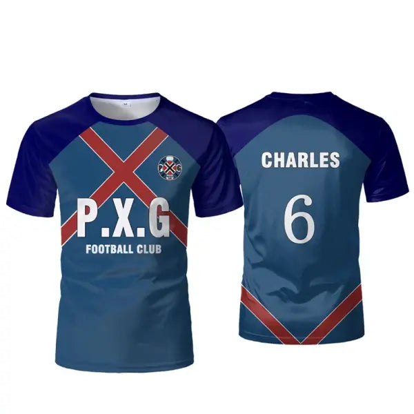 Paris X Gen P.X.G Blue Lock Japanese Anime Jersey Football Uniform No.9 Rin Shidou Cosplay T Shirts Customized Name