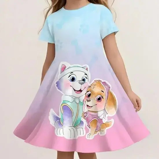 Paw Patrol Girls Summer Sundress Breathable Casual Beach Wear - LLBQ264437 / 160