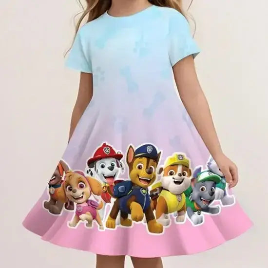 Paw Patrol Girls Summer Sundress Breathable Casual Beach Wear - LLBQ264474 / 100
