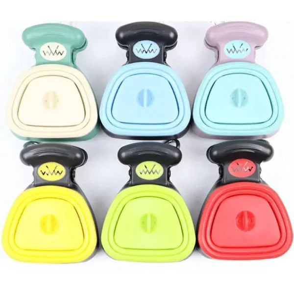 Colorful retro telephone shaped paper punches for PawsClean Dog Pooper Scooper design