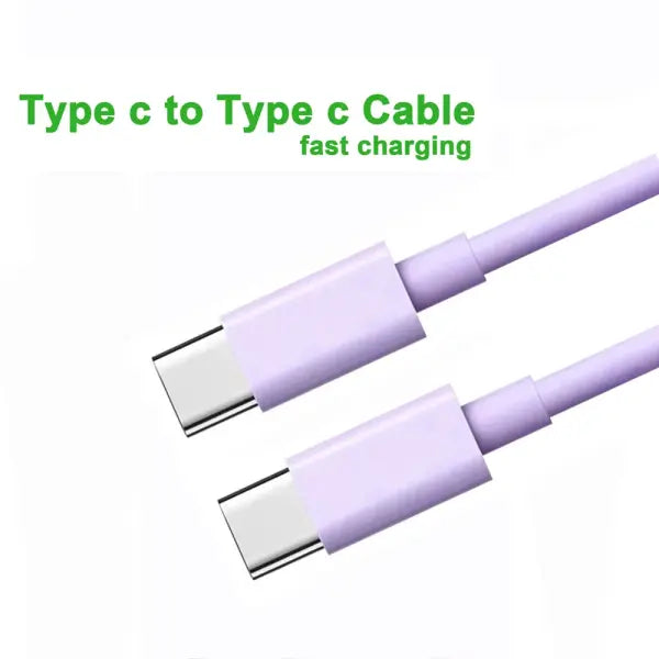 PD 60W USB C to USB Type C Cable Fast Charge Data Cable For Iphone 15 15Pro Huawei Samsung Xiaomi Data Line Black White
