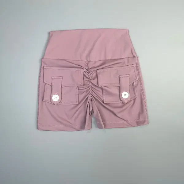 Peach Butt Fitness Shorts Women’s Exercise Three-Quarter Pants Cargo Air Dry Pocket Yoga Tight Lift Summer