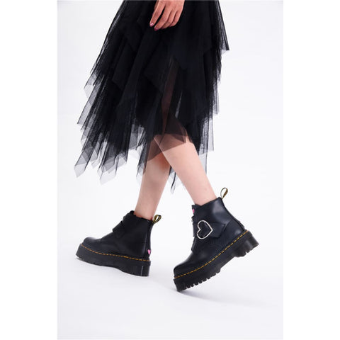 Peach heart fashion boots women zipper ankle boots