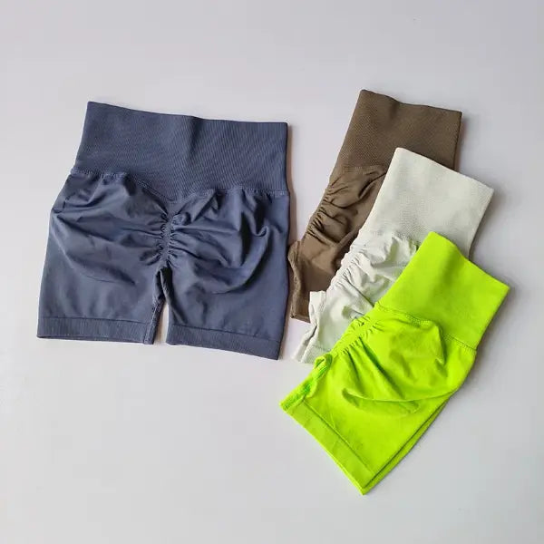 Peach Hip Lifting Sports Shorts Women High Waist and Waist Tightening Slimming Running Hip Speed Drying Three Point