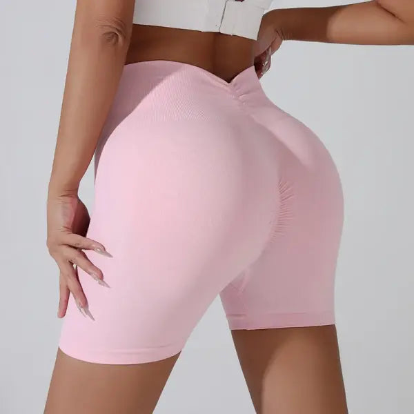 Peach Hip Lifting Sports Shorts Women High Waist and Waist Tightening Slimming Running Hip Speed Drying Three Point