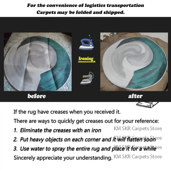 Persian Red Carpet Machine Washable 3D Printed Anti-slip Rug