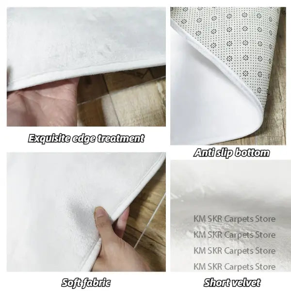 Persian Red Carpet Machine Washable 3D Printed Anti-slip Rug