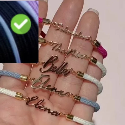 Personalized Custom Adjustable Jewelry with Colorful Rope Chain Bracelet - Himpall