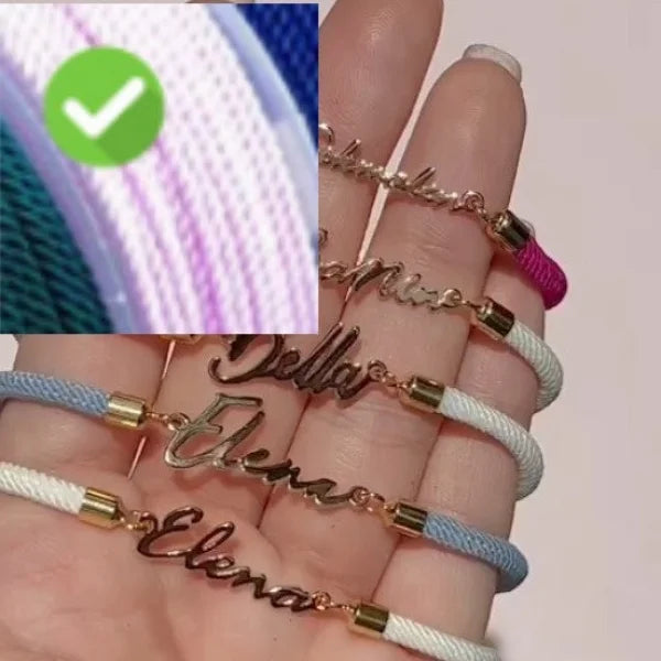 Personalized Custom Adjustable Jewelry with Colorful Rope Chain Bracelet - Himpall