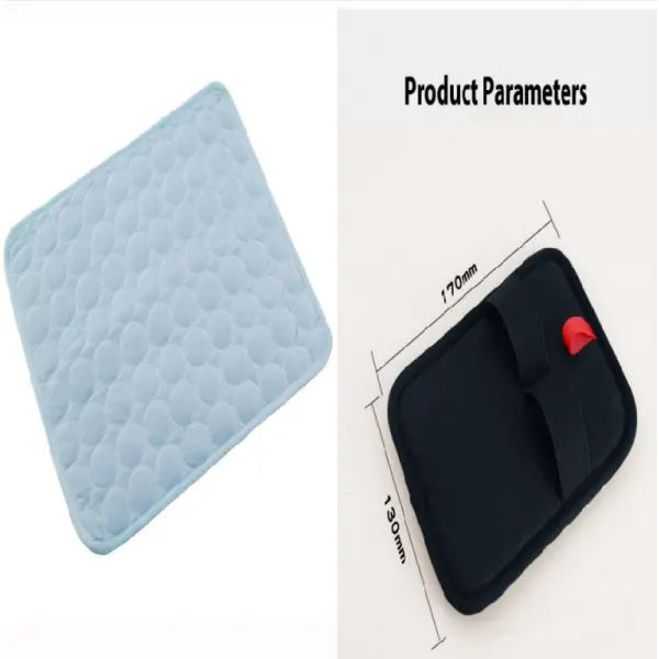 Pet Dog Cat Ice Silk Cold Nest Pad For Cooling In Summer - Light blue set / 50x40cm