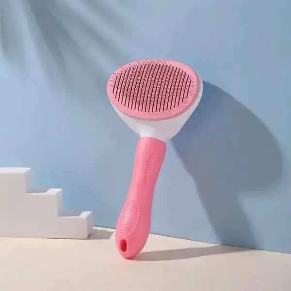 Pink pet grooming brush for cats and dogs, made in China
