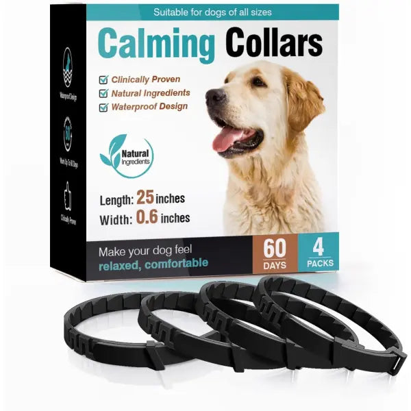 Pet Soothing Calming Collar Cat - 4pack of dog black - Pet Medical Collars