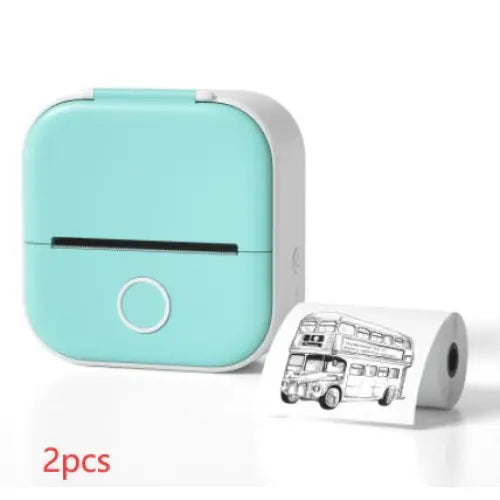 Phomemo T02 Portable Bluetooth Thermal Label Printer - All green 2pcs / USB