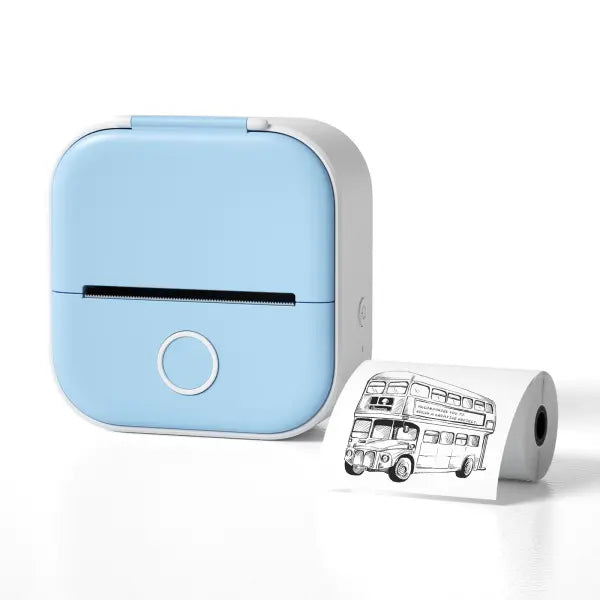 Phomemo T02 Portable Bluetooth Thermal Label Printer - Blue / USB