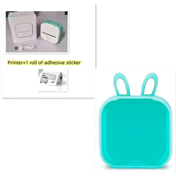 Phomemo T02 Portable Bluetooth Thermal Label Printer - Green SetD / USB