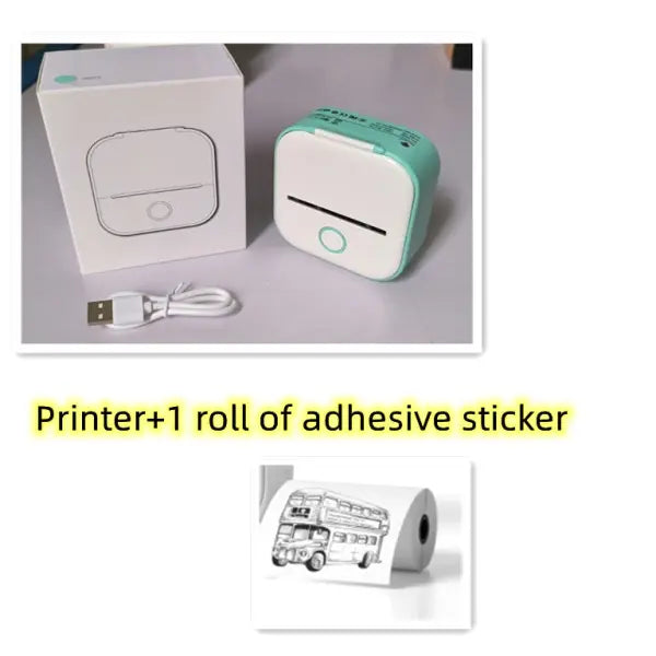 Phomemo T02 Portable Bluetooth Thermal Label Printer - Green / USB