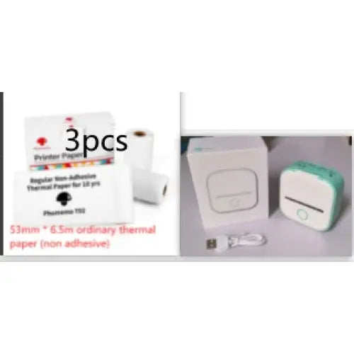 Phomemo T02 Portable Bluetooth Thermal Label Printer - Greenset2. / USB