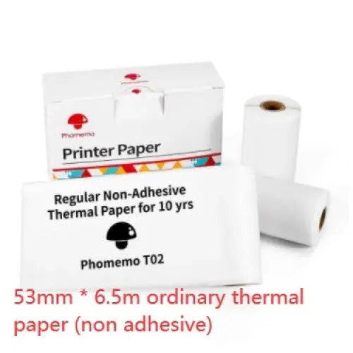 Phomemo T02 Portable Bluetooth Thermal Label Printer - Non stick printing paper / USB