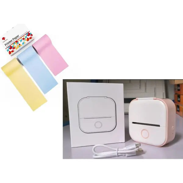 Phomemo T02 Portable Bluetooth Thermal Label Printer - Pink setB / USB